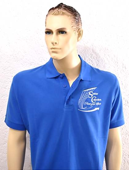 Poloshirt blau mit Spieler Collection Logo