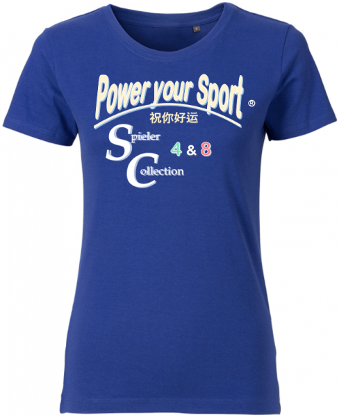T-Shirt für Frauen mit Spieler Collection und Power your Sport Logo.