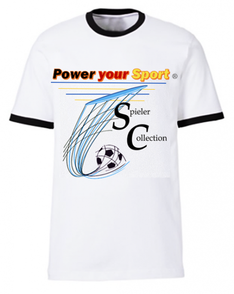 T-Shirt mit Spieler Collection, Power your Sport und Fußball.
