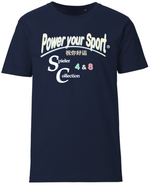 T-Shirt für Männer mit Spieler Collection und Power your Sport Logo.